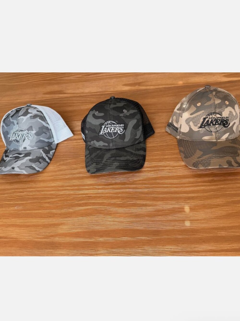 Los Angeles Lakers Camo Hats (Set of 3)
